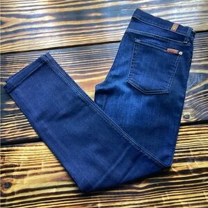 7 For All Mankind Indigo Slim Cigarette  Jeans Size 31